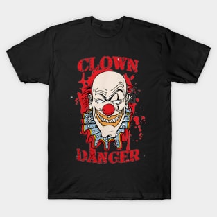 The Clown Danger in Horror Tragedy T-Shirt